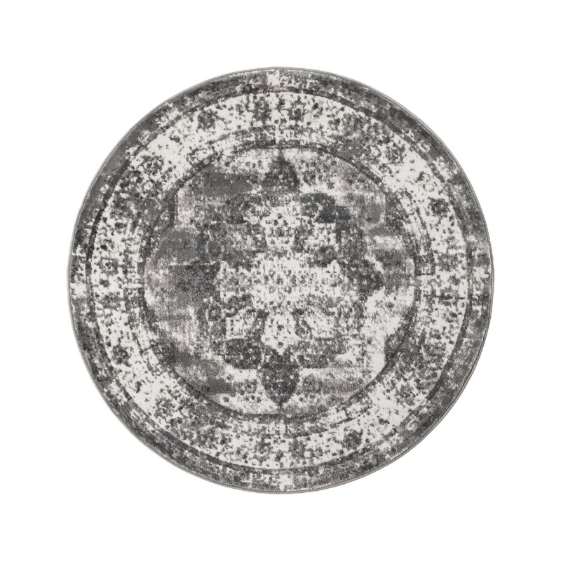 Tapis oriental Brandt, Rond 4 pi 1 po, Gris