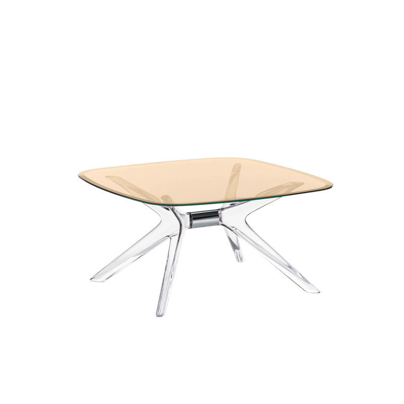 Table basse Blast, Cristal-chrome, Bronze