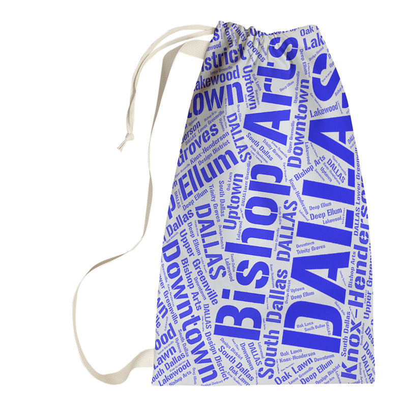 Laundry Hamper with Handles, Large (36" H x 28" W x 1.5" D), Blue, Dallas
