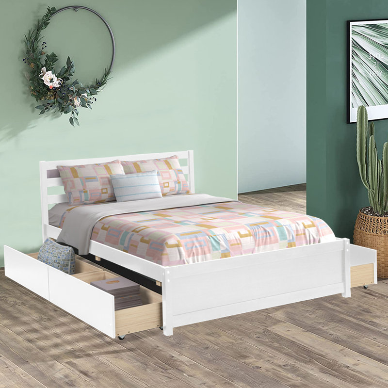 Eric Solid Wood Slat Storage Bed