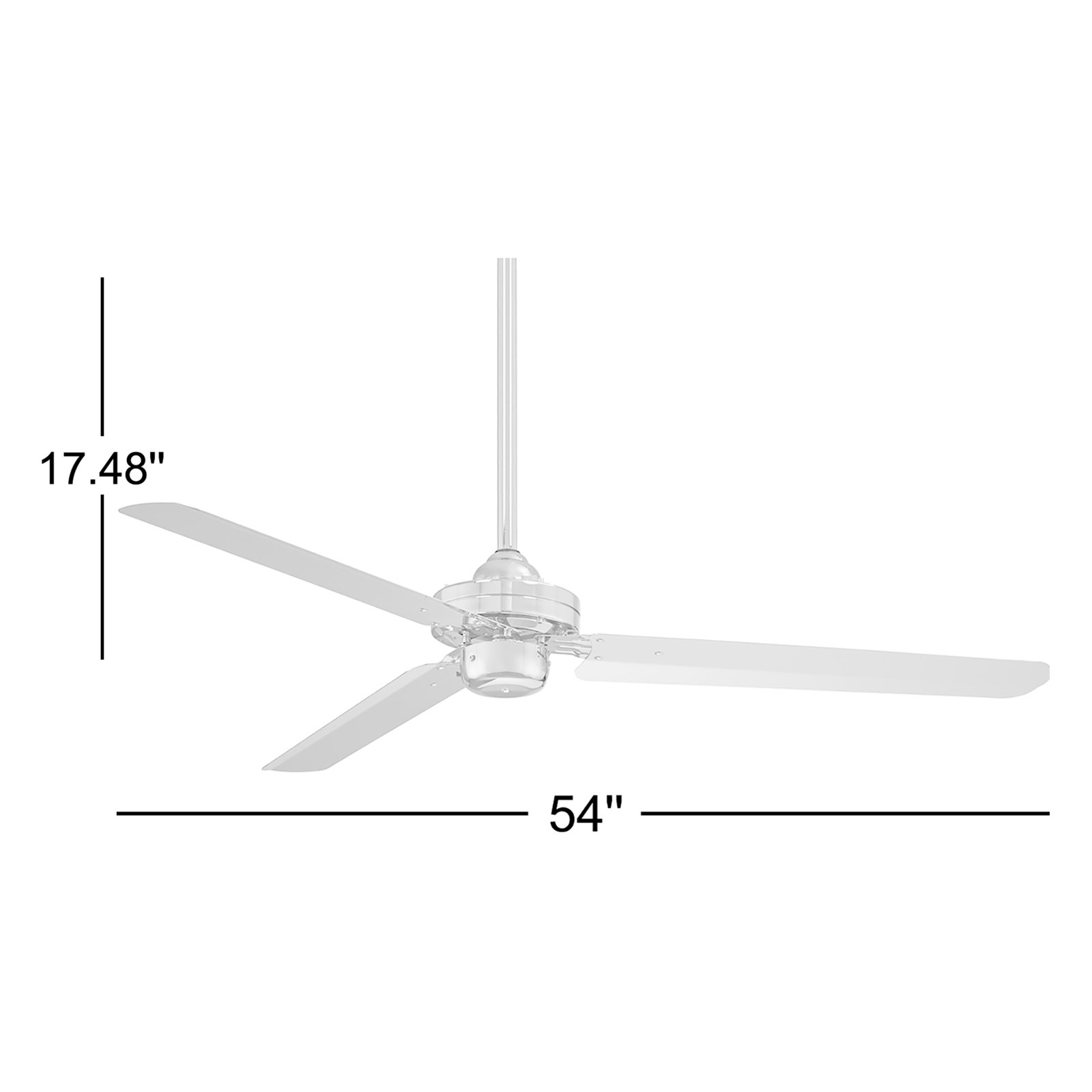 Steal 54" Ceiling Fan, Flat White