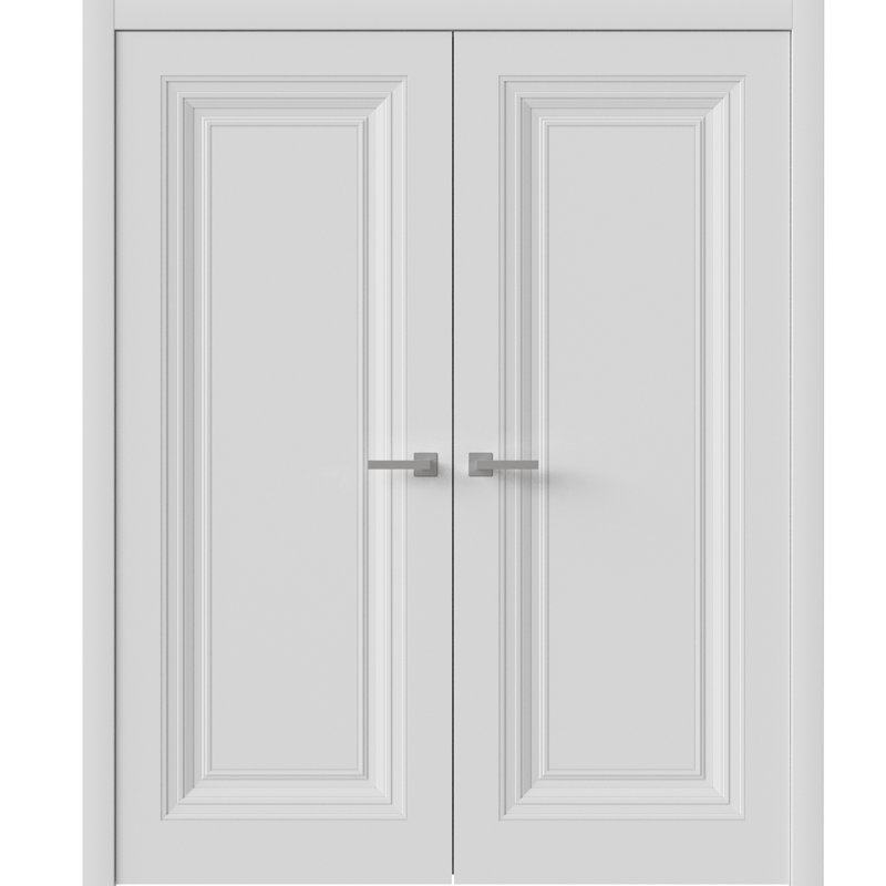Portes intérieures intérieures | Essentiel 1111 blanc | Cadre de panneau intérieur en bois massif | Portes de chambre à coucher pour garde-robe