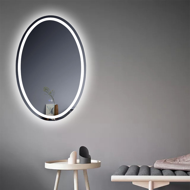 Bilol Glass Frame Mirror, 36" x 24"