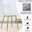 Chaise de salle à manger moderne et minimaliste transparente, chaise en plastique, chaise en cristal sans accoudoirs-1676347383