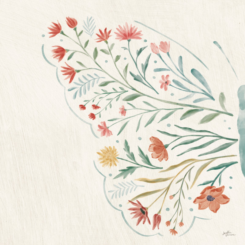 Wildflower Vibes VI No Words by Janelle Penner - Wrapped Canvas Painting, 30cm H x 30cm W