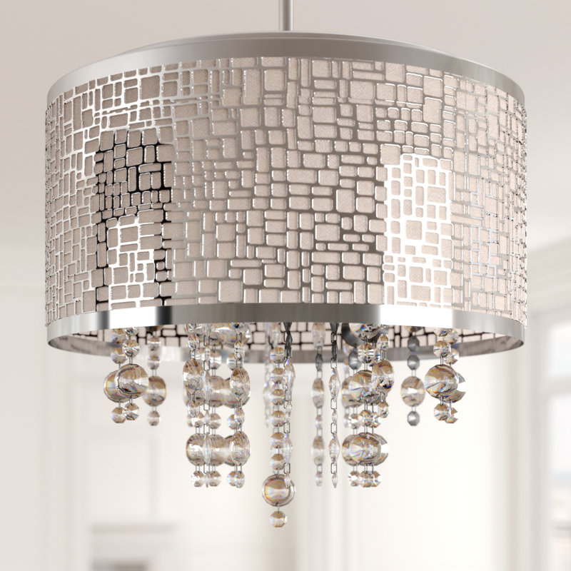 Dawon 4 - Light Shaded Pendant, Chrome