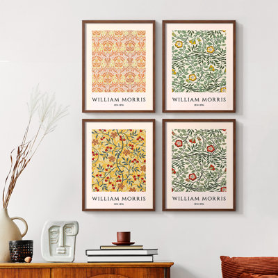William Morris VII Framed Print - Set of 4