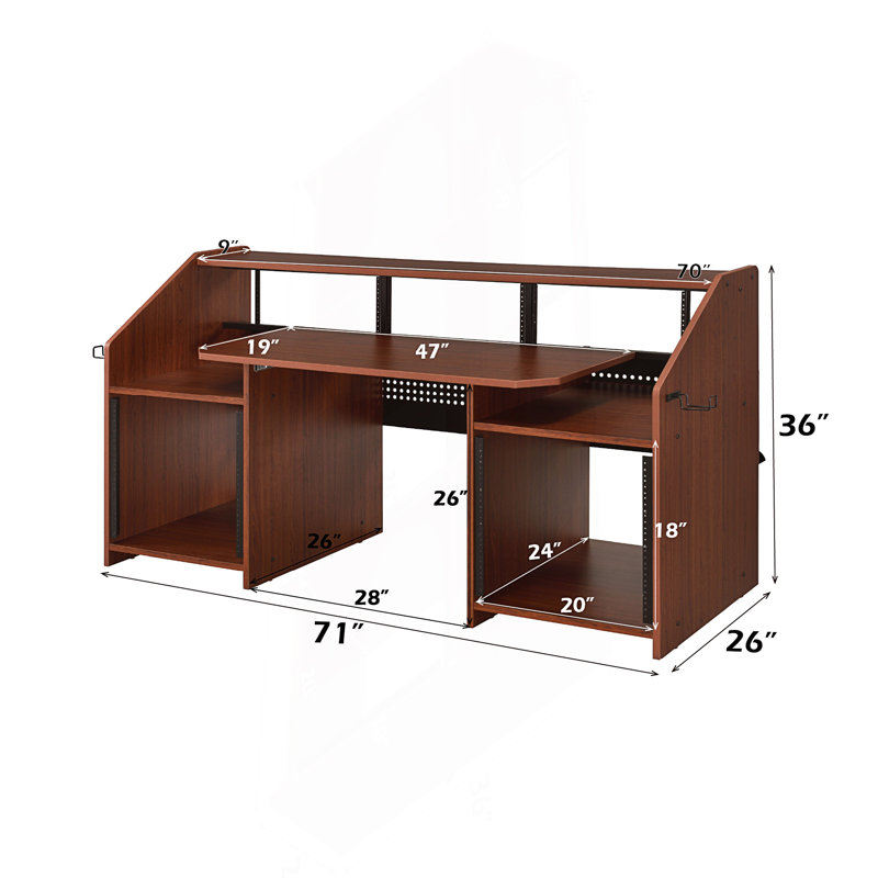Bureau de musique avec 2 compartiments ouverts, Cherry