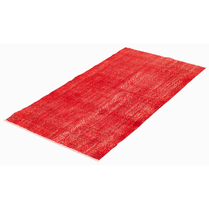 Tapis transitionnel de couleur rouge 3 pi 7 po x 6 pi 7 po, Rectangle 3 pi 7 po x 6 pi 7 po