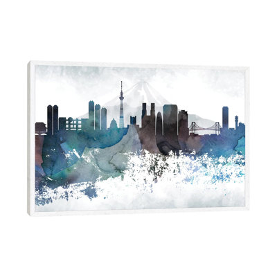 Tokyo Bluish Skylines - Print on Canvas