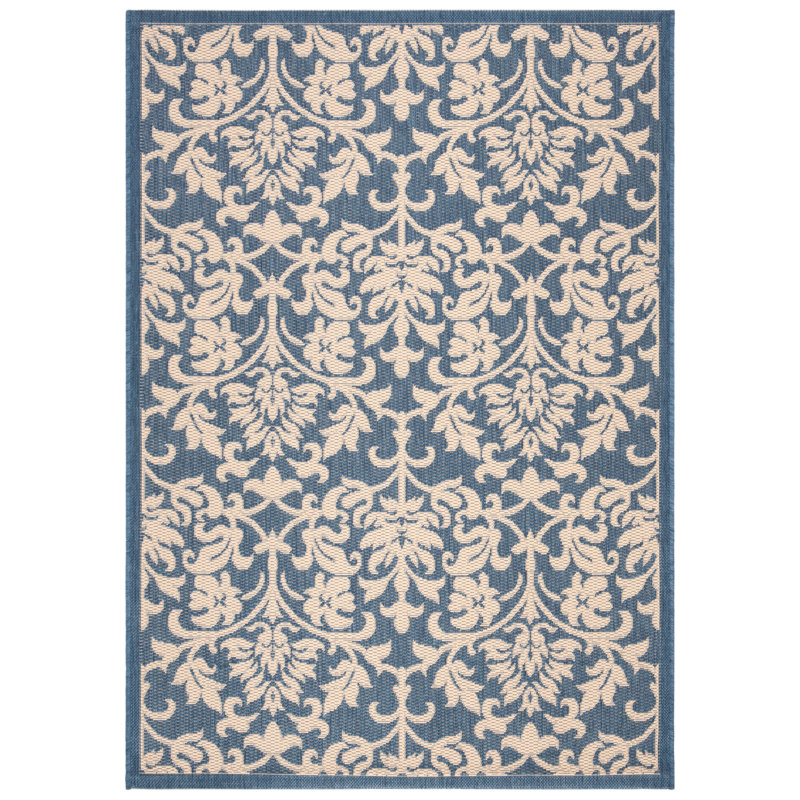Davonia Performance Floral / Flower Indoor/Outdoor Area Rug, Rectangle 7'10" x 11'
