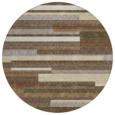 Tapis intérieur lavable rayé 8 pi