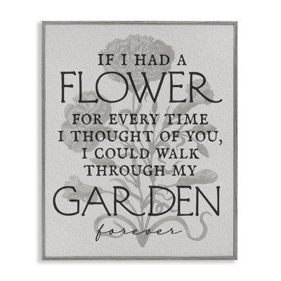  Romantic Garden Phrase Framed Giclee Art by Daphne Polselli