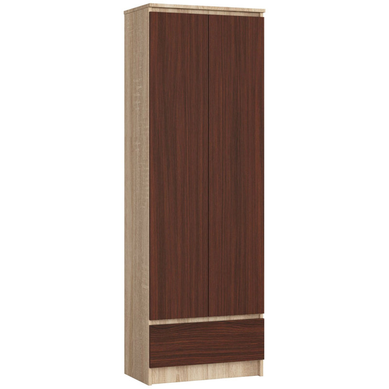 Alexsandria 180 cm H x 60 cm W Standard Bookcase, Sonoma Oak/Venge