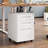3 Drawer File Cabinet, Mobile File Cabinet with Lock on Wheels, Letter/Legal Size, Fully Assembled.-61886317