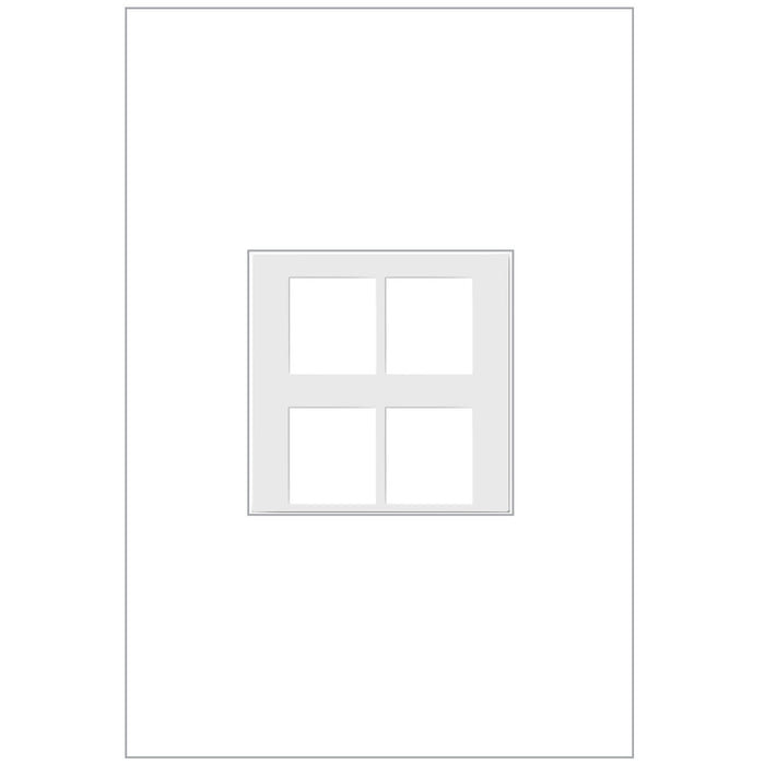 Adorne White Keystone Frame, 4-Port