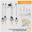 Adwell 5 - Light Black Cluster Pendant
