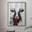 Yuletide Cow I, reproduction encadrée - bois massif-2039734645