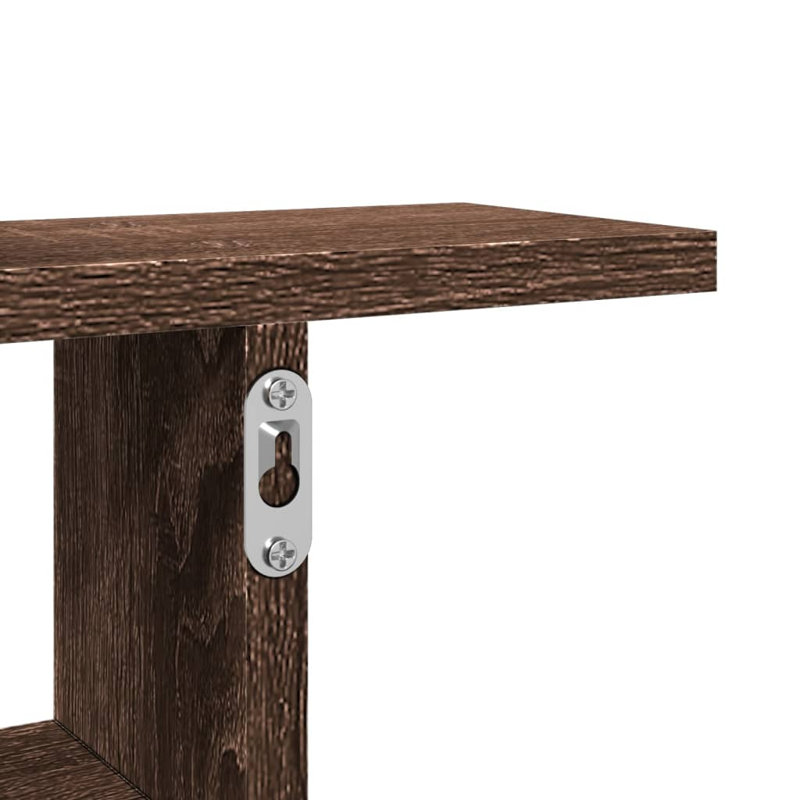 Rocchi Floating Shelf, 38cm H x 38cm W x 12cm, Brown Oak