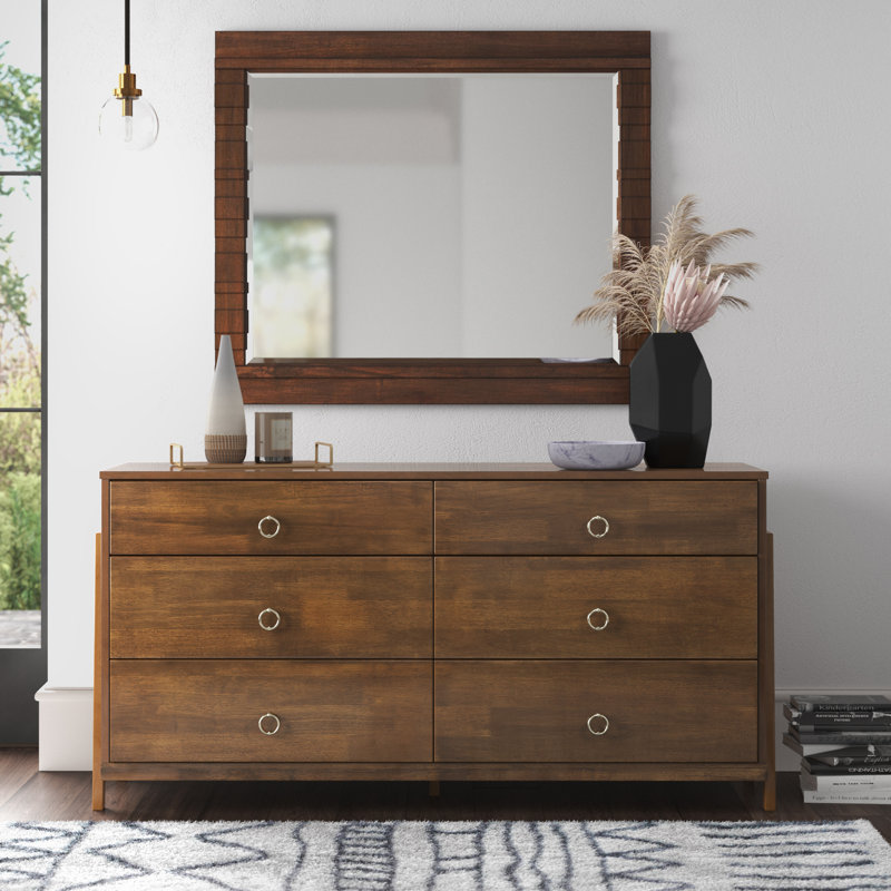 Commode double 6 tiroirs Selzer, Tabac