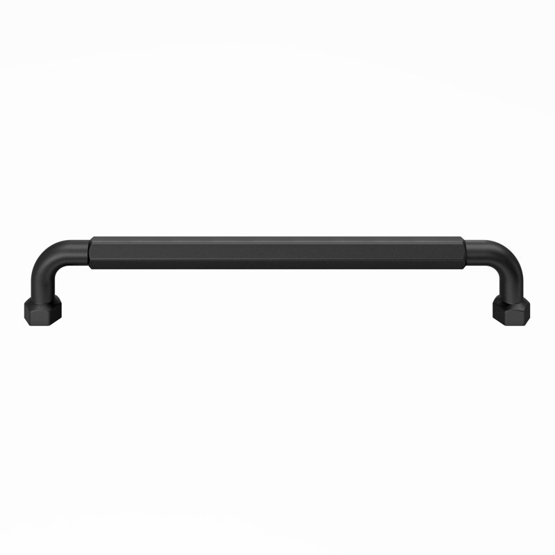 Dustin Appliance Pull, Flat Black, 18" Center To Center