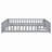 Full Size Floor Platform Bed With Fence And Door For Kids-514382234