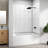 60" W x 36" D Matte White SMC 3-Piece Bathtub Shower Wall Panel Surround Set-128785769-132963306