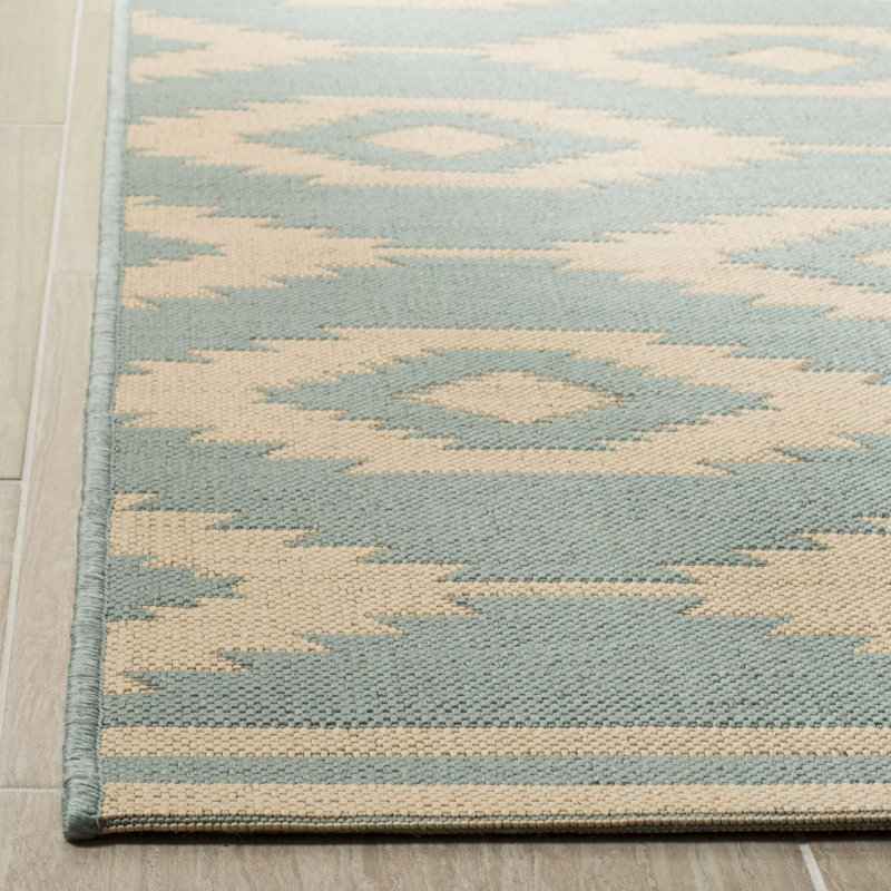 Tapis intérieur / extérieur Martinez Southwestern, Tapis de couloir 2 pi 2 po x 8 pi