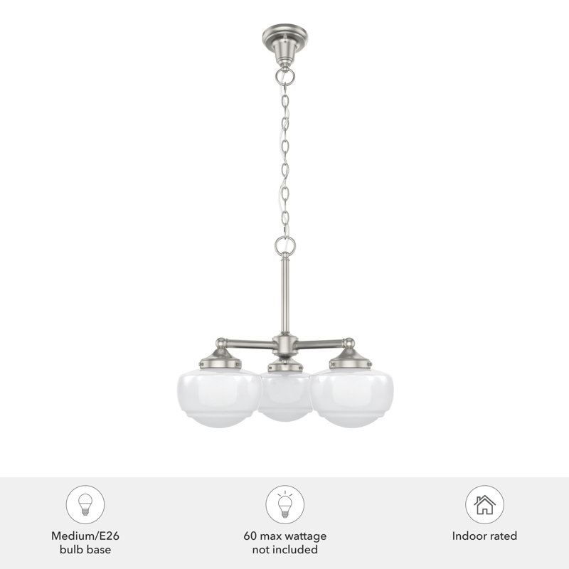 Hunter Saddle Creek 3 Light Convertible Chandelier Ceiling Light Fixture