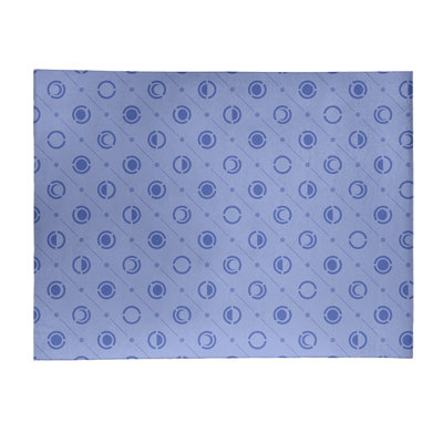 Tapis bleu clair/bleu foncé moon phases