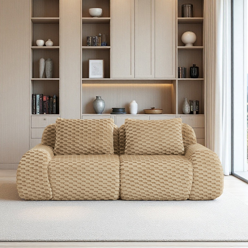 Canapé modulaire de 82 po Boneless Couch, Chameau
