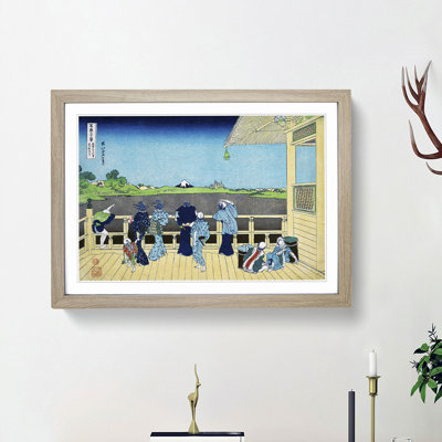 View of Mt. Fuji from Sazai Hall by Katsushika Hokusai - Picture Frame Painting Print