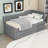 Upholstered Daybed with Trundle and 1 Drawer-182853727-182853720