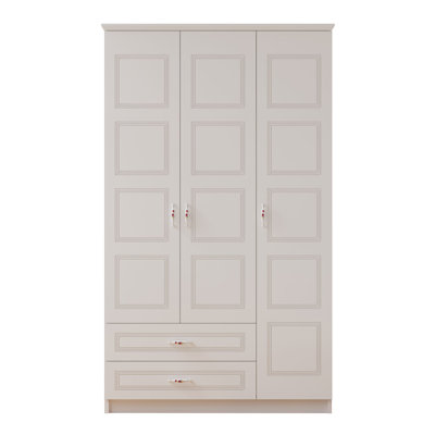 Anuska 3 Door Manufactured Wood Wardrobe