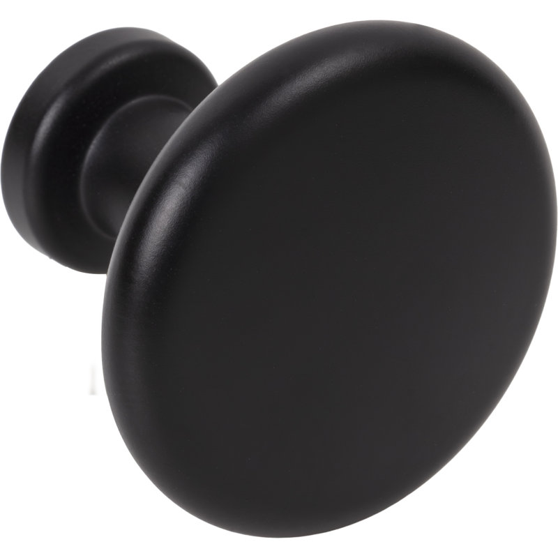 Weser 1-3/8" Diameter Mushroom Knob, Matte Black