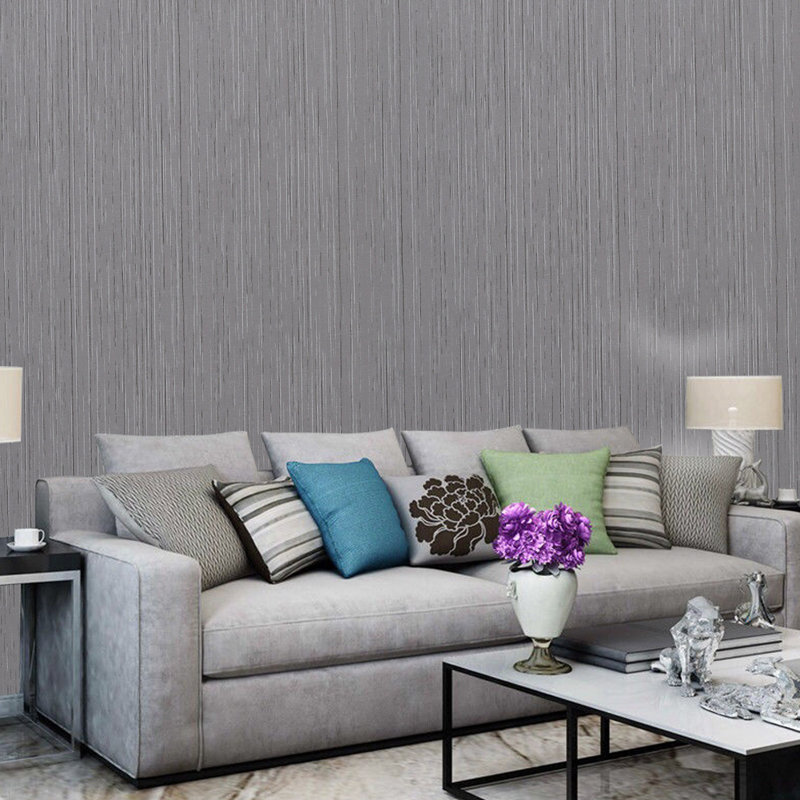 Self-Adhesive PVC Wallpaper in Dark Grey