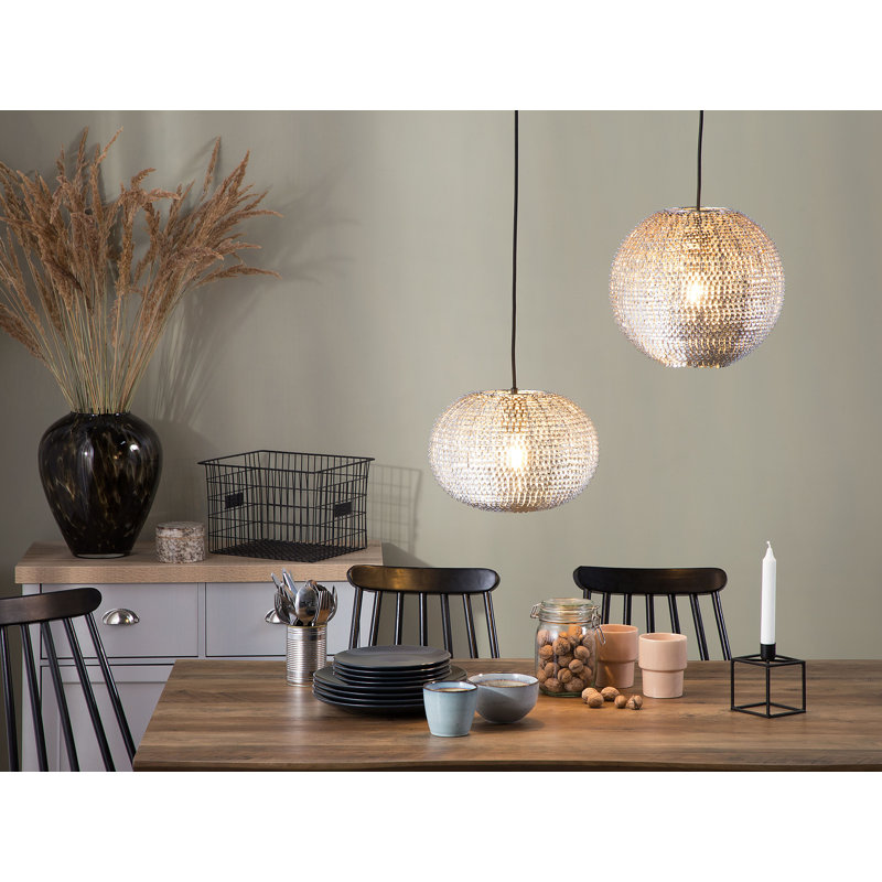 Derek 1 - Light Sphere Pendant, Nickle