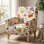 Housse de protection florale pour fauteuil extensible et moderne avec housse de protection pour fauteuil 1 pièce
