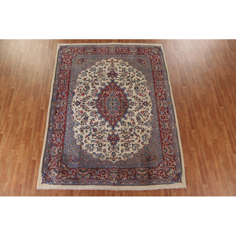Tapis unique en laine noué à la main de style années 1970 8 pi 3 po x 10 pi 9 po Ronnica