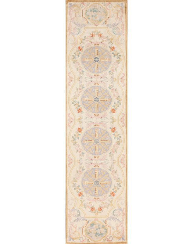 Savonnerie One-of-a-Kind 2'6" X 10' Hand Knotted Area Rug