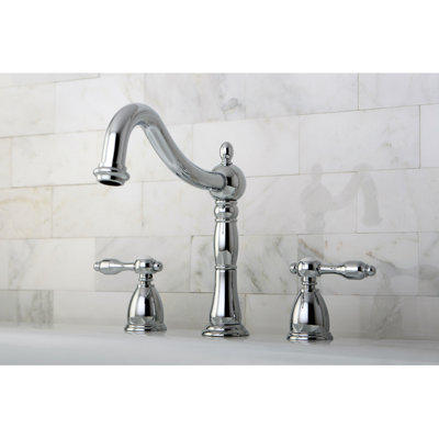 Kingston Brass Tudor Two-Handle 3-Hole Deck Mount Roman Tub Faucet