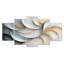 Vagues grises et blanches de l'introsection I - art mural blanc - ensemble d'art mural moderne diamant