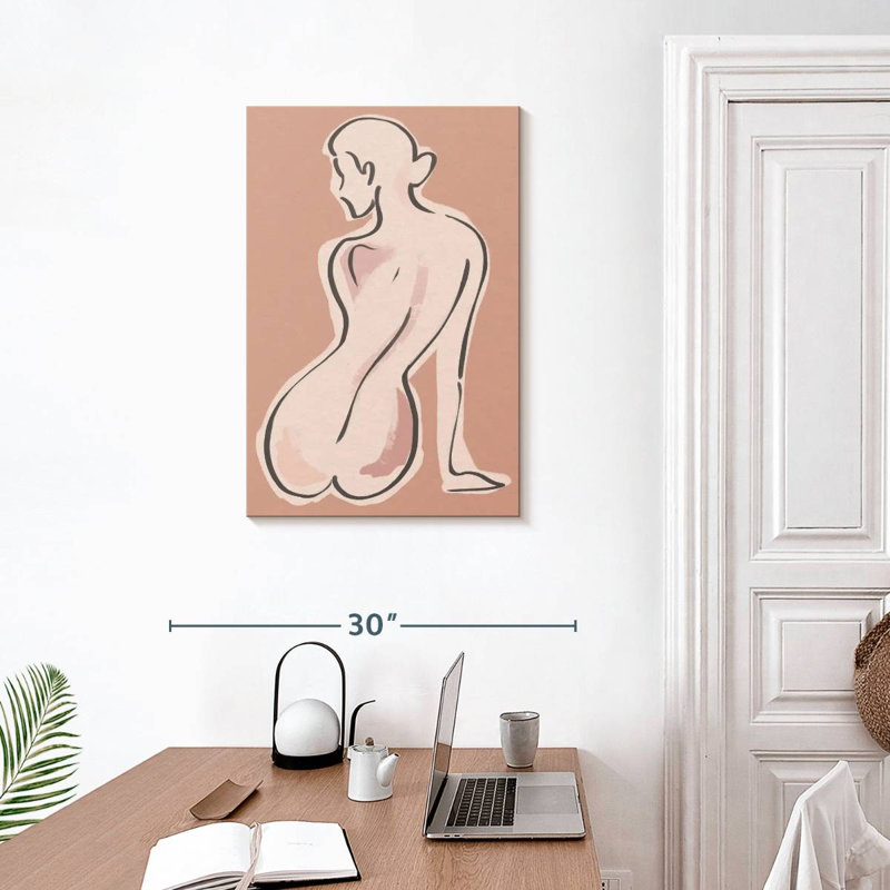 Belles lignes féminines sur toile, H 30 po x l 20 po x P 1,25 po