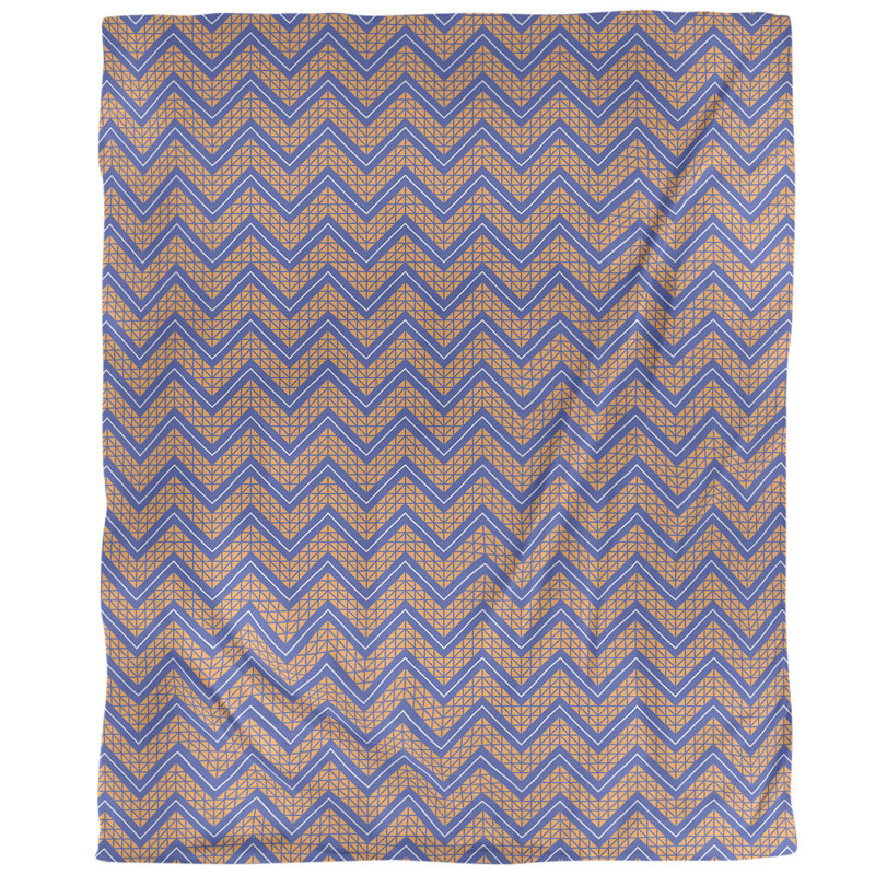 Housse de couette simple Rhonda Cheval, Housse de couette simple TG, Bleu / orange, Polyester brossé