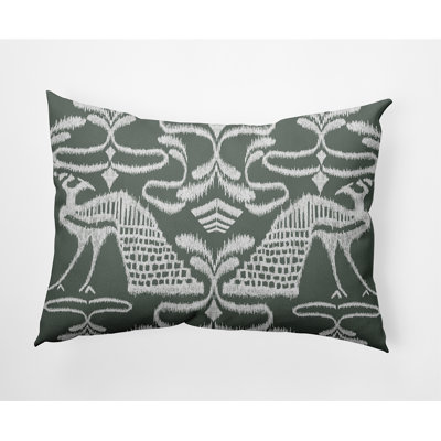 Crown Ikat Outdoor Reversible Throw Pillow