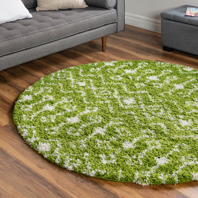 Tapis à poils longs Griego, Rond 6 pi 1 po