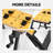 Foldable Work Bench with Adjustable Clamps and Top for DIY Project