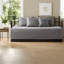 Ensemble de literie réversible rustique, motif écossais gris, housse pour lit de jour simple