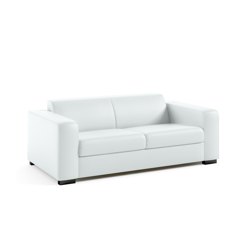 Mallard Faux Leather 2 Seater Sofa, White