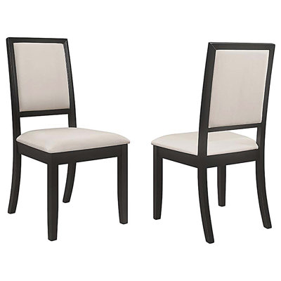Chaise d'appoint rembourrée, ensemble de 2